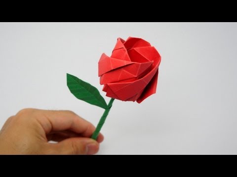 Hvordan laver man en origami rose?